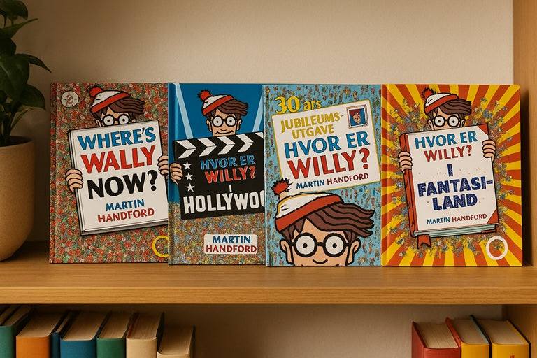 På Bokia.no finner du de legendariske "Hvor er Willy"-bøkene både på norsk og på engelsk. Pent brukte bøker fra Bokia.no