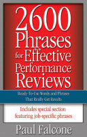 2600 Phrases for Effective Performance Reviews 9780814472828 Paul Falcone Brukte bøker