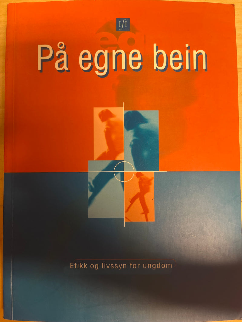 Bokomslag for "På egne bein", en filosofibok utgitt av Bokia.no, viser en abstrakt illustrasjon med boktittel og forfatter.