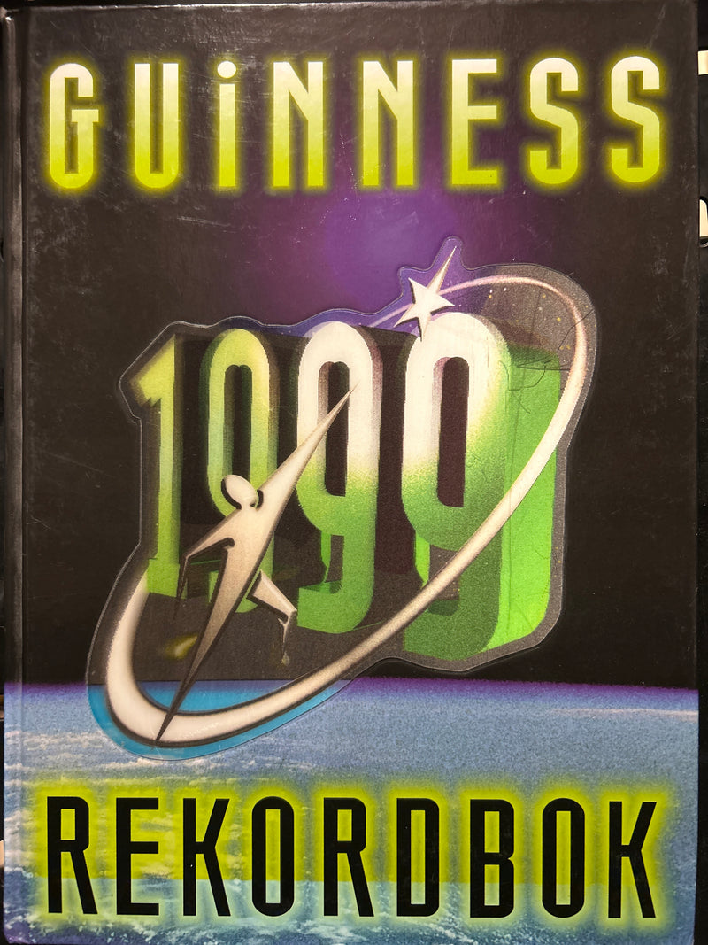 Diverse Guinness rekordbok 1999 innbundet utgave med fargerike bilder og tekst, forlaget Vigmostad & Bjørke AS.