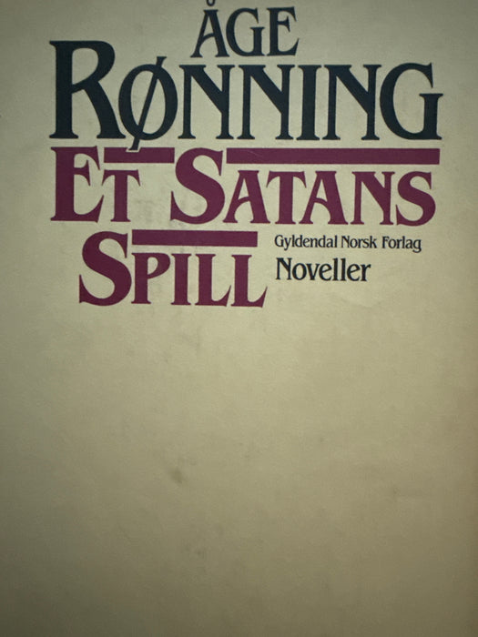 Et Satans spill (Innbundet) - Bokia.no