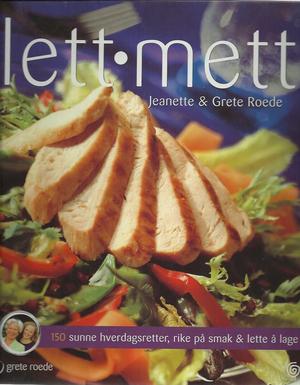 Bokomslag for Lett mett innbundet, mat og drikke, utgitt av Kagge forlag, med fargerikt design og tittelen tydelig synlig