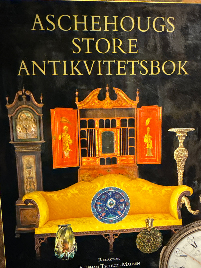 En innbundet Aschehoug antikvitetsbok om livsstil, hobby og fritid, med vintage design og klassisk utseende.