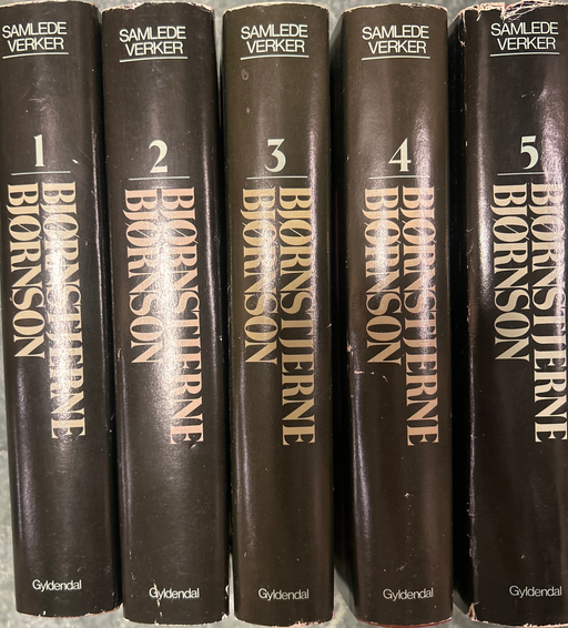 Bjørnstjerne Bjørnson Samlede verker: bd 1-5 (Innbundet). Pent brukt bok fra Bokia.no