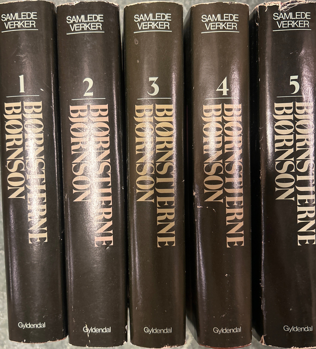 Bjørnstjerne Bjørnson Samlede verker: bd 1-5 (Innbundet). Pent brukt bok fra Bokia.no