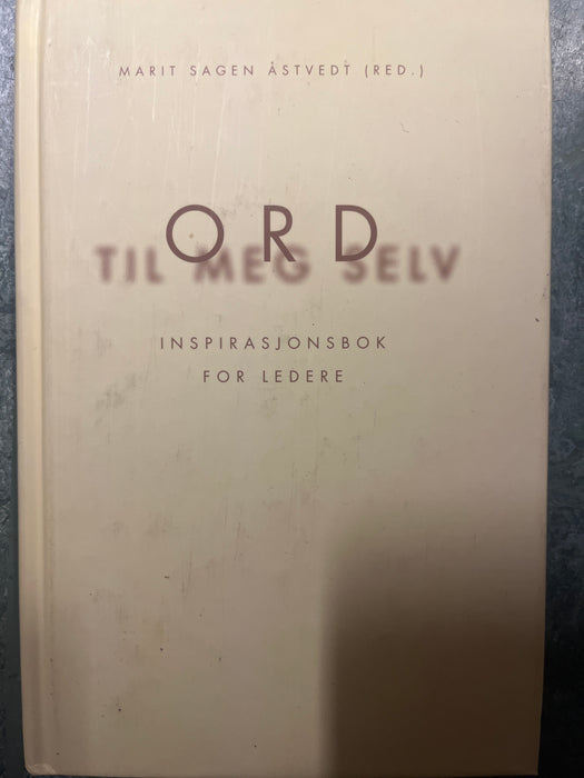 Ord til meg selv (Innbundet) - Bokia.no