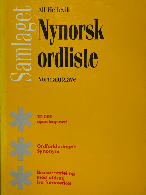 Nynorsk ordliste: normalutgåve ; med ordforklaringar, synonymar og fotnotar - Bokia.no