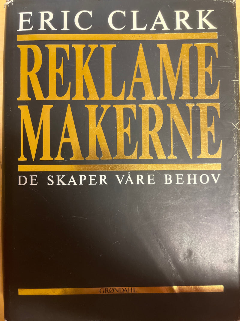 Bokomslag for Reklamemakerne av Cappelen Damm AS, innbundet utgave med fargerik design og tittel på forsiden.