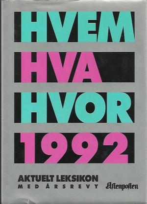 Hvem hva hvor 1992 (Innbundet) - Bokia.no