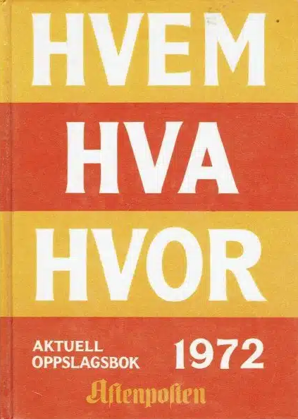 Hvem hva hvor 1972 (Innbundet) - Bokia.no
