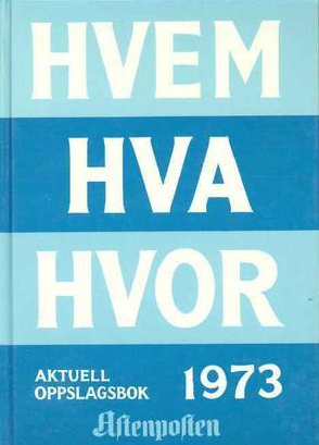 Hvem hva hvor 1973 (Innbundet) - Bokia.no