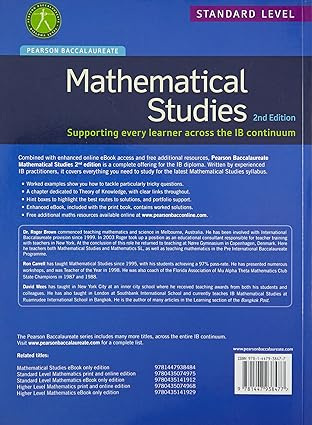 Pearson Baccalaureate Mathematical Studies 9781447938477  Brukte bøker fra Bokia.no