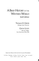 A Brief History of the Western World 9780155055520 Thomas H. Greer Gavin Lewis Brukte bøker