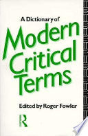 A Dictionary of Modern Critical Terms 9780415058841 Roger Fowler Brukte bøker