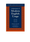 A Dictionary of Modern English Usage 9780198605065 Henry Watson Fowler Brukte bøker