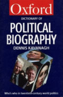 A Dictionary of Political Biography 9780192800350 Dennis Kavanagh Brukte bøker