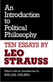 An Introduction to Political Philosophy: Ten Essays by Leo Strauss 9780814319024 Leo Strauss Brukte bøker
