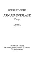 Essays 9788250421646 Arnulf Øverland Brukte bøker