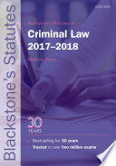Blackstone's Statutes on Criminal Law 2017-2018 9780198802778 Matthew Dyson Brukte bøker