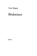 Blodsteinen 9788209105221 Tone Ringen Brukte bøker