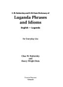 C.W. Hattersley and H.W. Duta Dictionary of Luganda Phrases and Idioms 9789970027217 Charles W. Hattersley Henry Wright Duta Brukte bøker