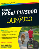 Canon EOS Rebel T1i / 500D For Dummies 9780470533895 Julie Adair King Brukte bøker