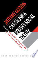 Capitalism and Modern Social Theory 9780521097857 Anthony Giddens Brukte bøker