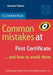 Common Mistakes at First Certificate... and How to Avoid Them 9780521520621 Tayfoor Susanne Brukte bøker