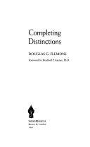 Completing Distinctions 9780877735458 Douglas G. Flemons Brukte bøker