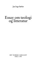 Essay om teologi og litteratur 9788252144383 Jan Inge Sørbø Brukte bøker