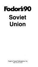 Fodor's Soviet Union 9780679018292  Brukte bøker