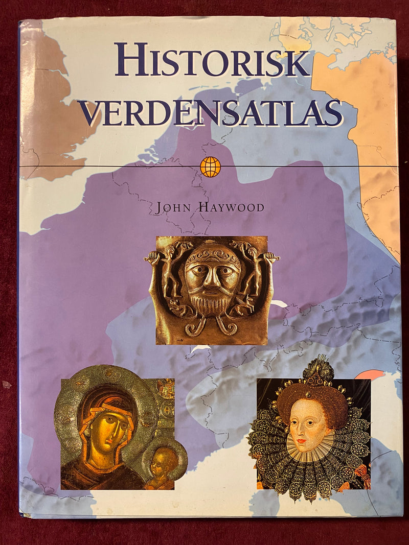 Historisk verdensatlas fra Bokia.no viser gamle kart og geografiske illustrasjoner i en åpen bok.