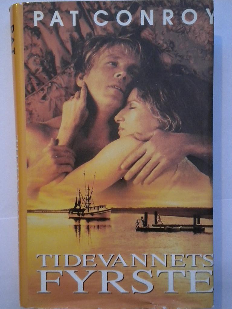 Bokomslag for "Tidevannets fyrste" roman in innbundet utgave, Cappelen Damm AS, med illustrasjon på forsiden