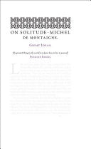 Great Ideas On Solitude 9780141043852 De_montaigne Michel Brukte bøker