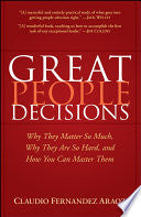 Great People Decisions 9780470037263 Claudio Fernández-Aráoz Brukte bøker