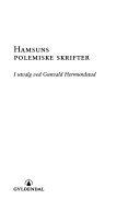 Hamsuns polemiske skrifter 9788205254282 Knut Hamsun Brukte bøker
