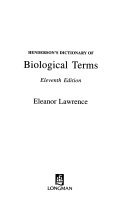 Henderson's Dictionary of Biological Terms 9780582227088 Eleanor Lawrence Brukte bøker