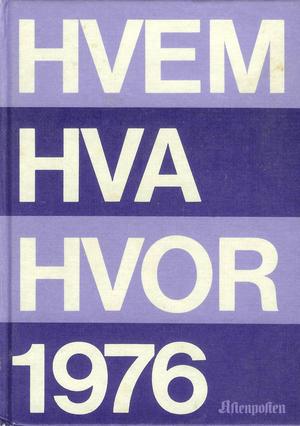 Hvem hva hvor 1976 (Innbundet) - Bokia.no