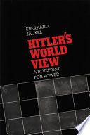 Hitler's World View 9780674404250 Eberhard Jäckel Brukte bøker