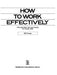 How to Work Effectively 9780722517635 John Blackwell Andrew Pates Brukte bøker