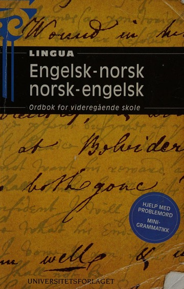 Bilde av Universitetsforlaget engelsk-norsk/norsk-engelsk ordbok, en tospråklig ordbok for språkstudenter