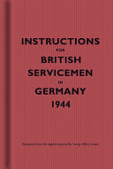 Instructions for British Servicemen in Germany 1944 9781851243518 Bodleian Library Brukte bøker