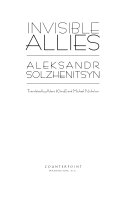 Invisible Allies 9781887178082 Aleksandr Isaevich Solzhenit︠s︡yn Brukte bøker