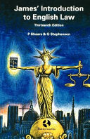 James' Introduction to English Law 9780406024459 Peter Shears Graham Stephenson Brukte bøker