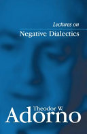Lectures on Negative Dialectics 9780745635101 Theodor W. Adorno Brukte bøker