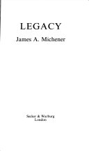 Legacy 9780436282744 James Albert Michener Brukte bøker