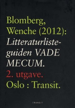 Litteraturlisteguiden Vade mecum 9788275962094 Wenche Blomberg Brukte bøker