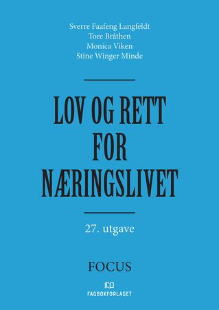 Lov og rett for næringslivet 9788245034684 Sverre Faafeng Langfeldt Stine Winger Minde Tore Bråthen Monica Viken Brukte bøker