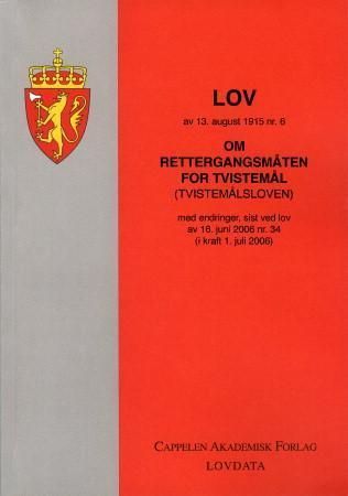 Lov om rettergangsmåten (tvistemålsloven) 9788202266509  Brukte bøker