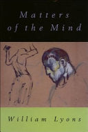 Matters of the Mind 9780748614400 William E. Lyons Brukte bøker